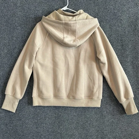 *NWT *Anrabess Women's Full-Zip Hoodie With Collar ~ Khaki~Size Large (MSRP $30) - Picture 12 of 15